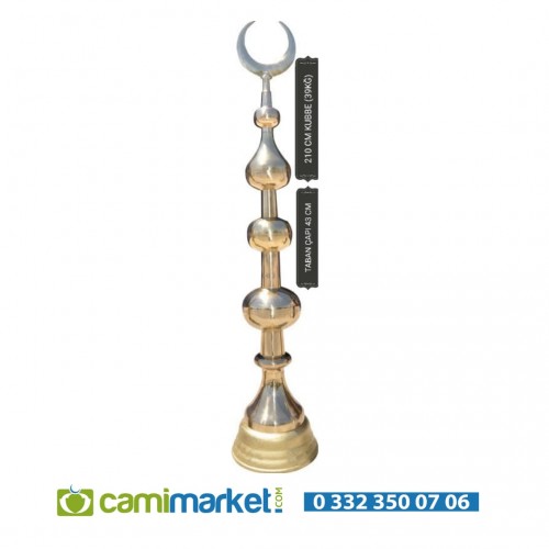 Kubbe Pirinç Alem 210 cm- Cami Alemi