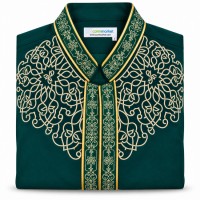 İmam Cübbesi Nakışlı Yeşil Renk