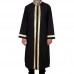 İmam Cübbesi Sarı Sırmalı Siyah Renk