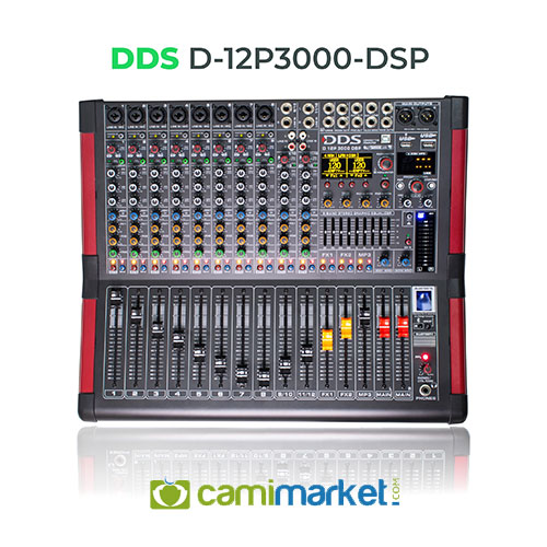 DDS D-12 P-3000DSP Power Mikser Amfi 2x1500 Watt 12 Kanal