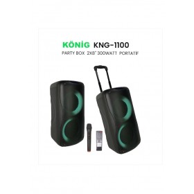 König KNG-1100 Taşınabilir Portatif Seyyar Ses Sistemi 300 Watt