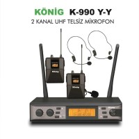 König K-990YY UHF Telsiz Çift Yaka Mikrofonu
