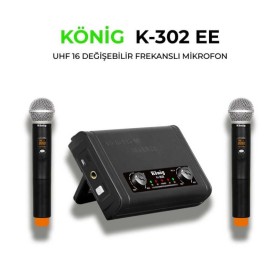 König K-302EE UHF Telsiz Çift El Mikrofonu
