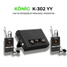 König K-302YY UHF Telsiz Çift Yaka Mikrofonu
