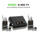König K-302YY UHF Telsiz Çift Yaka Mikrofonu