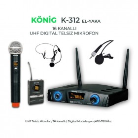 König K-312EY UHF Telsiz El Yaka Mikrofonu