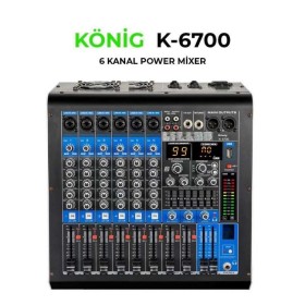 König K-6700 6 Kanal 2x350 Watt Power Mikser