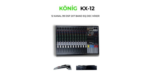 König KX-12 12 Kanal Efektli Deck Ses Mikseri - KX-12