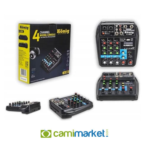 König K-200 4 Kanal Stüdyo Kayıt Deck Mikser