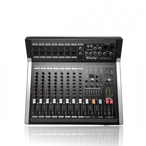 König K-8-P600FX 8 Kanal Power Mikser Anfi 2x300 Watt