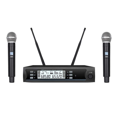 Camimarket C-105 UHF Kablosuz Çift El Mikrofonu