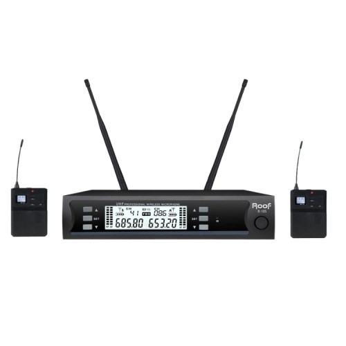 Camimarket C-105-YY UHF Kablosuz Telsiz Çift Yaka Mikrofon 2x99 Kanal