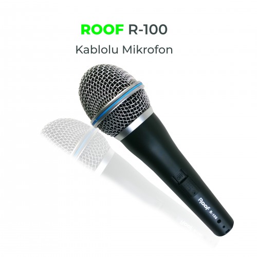 Roof R-100 Kablolu Dinamik El Mikrofonu - 6.3 mm Jaklı