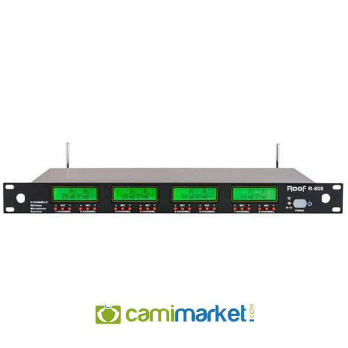 Roof R-808 8 Kanal UHF Kablosuz Mikrofon Alıcısı
