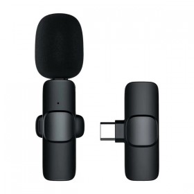 Type-C Uyumlu Kablosuz Şarzlı Yaka Mikrofonu-K8