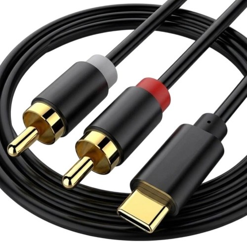 Type-C Erkek to 2xRCA Erkek Stereo 2 Metre Ses Aktarım Kablosu - 29963