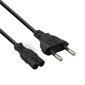 1.5 Metre 2 Pin Teyp Fişi ve Kablosu C7 Güç Kablosu Siyah -  M-1303E