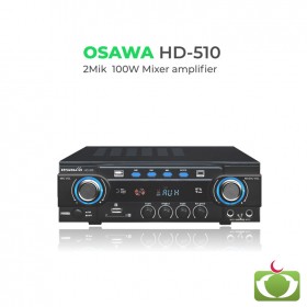 Osawa HD-510 100 Watt USB-SD Stereo Mikser Anfi İş Yeri ve Ev Anfisi 12 Volt/220 Watt