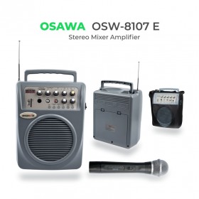Osawa OSW-8107E El Mikrofonlu Taşınabilir Şarjlı Anfi 