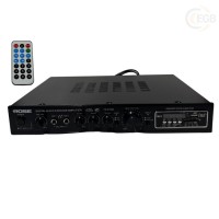 Rose FR-9180B 2x150 Watt Stereo Anfi Ekolu, Loud, Mp3, Bluetooth, SD Kart 2 Mikrofon Girişli Kumandalı