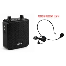 Rose Nova HP-505-K 30 Watt Kablolu Headset (Kafa ) Mikrofonlu Usb-Sd-Bluetooth Rehber Anfisi Taşınabilir Ses Sistemi