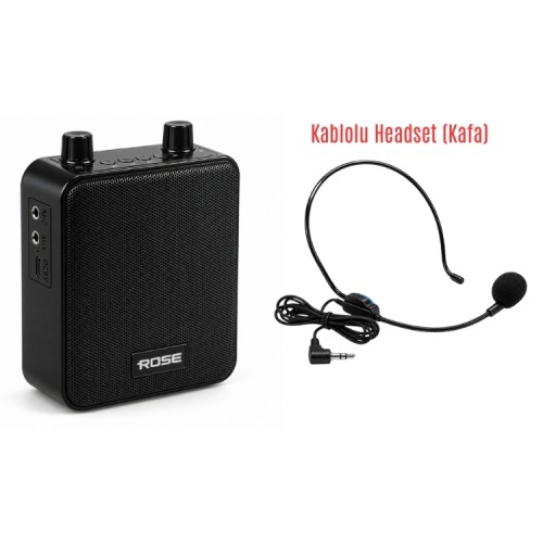 Rose Nova HP-505-K 30 Watt Kablolu Headset (Kafa ) Mikrofonlu Usb-Sd-Bluetooth Rehber Anfisi Taşınabilir Ses Sistemi Rose Nova HP-505-K 30 Watt Kablolu Headset (Kafa ) Mikrofonlu Usb-Sd-Bluetooth Rehber Anfisi Taşınabilir Ses Sistemi