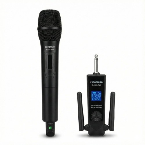 Rose R-201-EW UHF Kablosuz El Mikrofon 32 Kanal