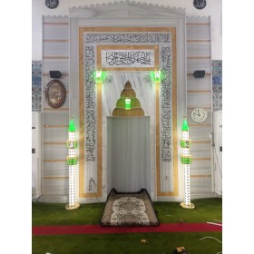 Çift Şerefeli Cami Şamdanı 4'lü Set