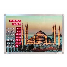 Ezan Okuyan Saat Sultan Ahmet Camii Baskılı 60x40 Cm