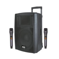 Wöller W-1230 DSP Taşınabilir 12 İnç Çift El Telsiz Mikrofonlu Aktif Kabin Hoparlör