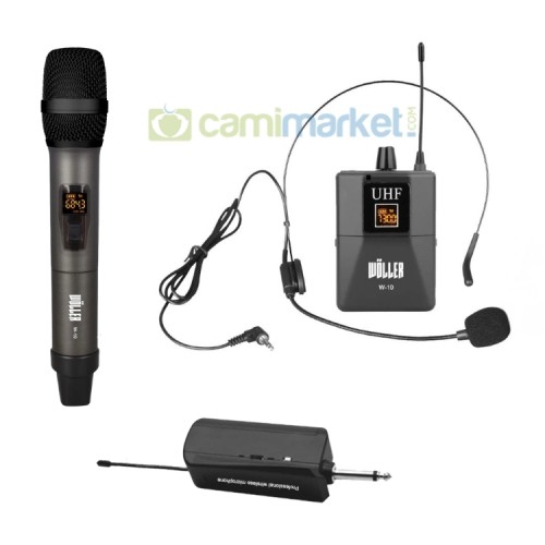Wöller W-12EH Kablosuz UHF Telsiz El ve Headset (Kafa) Mikrofonu