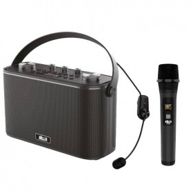 Wöller W-612EH 150 Watt Kablosuz El, Headset Mikrofonlu USB-Micro SD-Bluetooth, Kayıtlı, Şarjlı Taşınabilir Amfi