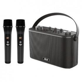 Wöller W-612EE 150 Watt Kablosuz Çift El Mikrofonlu USB-Micro SD-Bluetooth, Kayıtlı, Şarjlı Taşınabilir Amfi