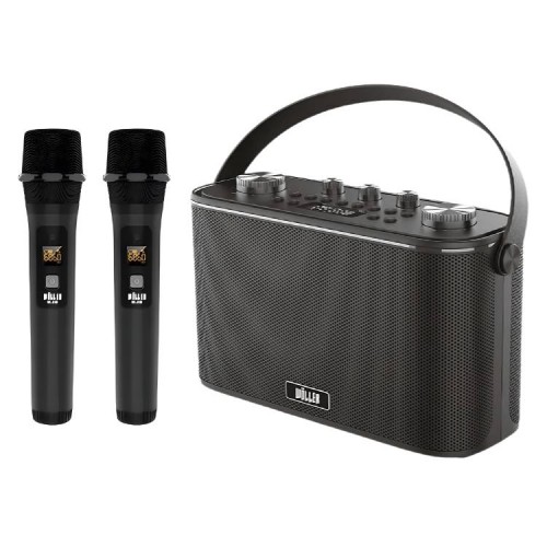 Wöller W-612EE 150 Watt Kablosuz Çift El Mikrofonlu USB-Micro SD-Bluetooth, Kayıtlı, Şarjlı Taşınabilir Amfi