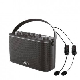 Wöller W-612HH 150 Watt Kablosuz Çift Headset Mikrofonlu USB-Micro SD-Bluetooth, Kayıtlı, Şarjlı Taşınabilir Amfi